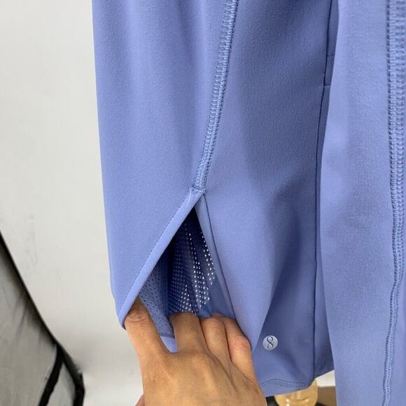 Layer 8 Jacket Womens M Medium Blue Qwick Dry Full Zip Bungee Waist Back Hooded - Picture 5 of 12